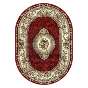 Covor Clasic, Lotos 571, Grena, 60x110 cm, Oval 1800 gr/mp - Img 4