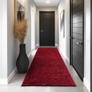 Covor traversa Space Rosu, 80 x 250 cm