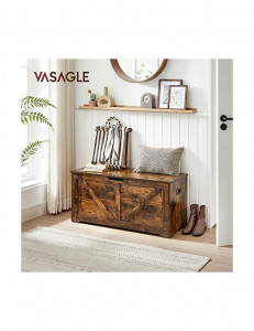 Cufar de depozitare, Vasagle, 100 x 40 x 46 cm, LSB060T01, Maro Rustic - Img 2