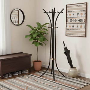Cuier Bamile, negru/natur, 51x63x175 cm - Img 2