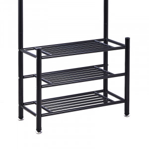 Cuier hol Federica metal negru 65x28x187cm - Img 3