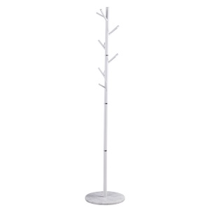 Cuier tip pom Model Marietta, Alb, 37x37x177 cm