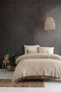 Cuvertura Pled pentru pat dublu Model Sidney Beige