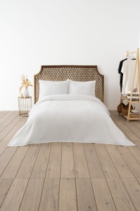Cuvertura Pled pentru pat dublu Model Waffle White