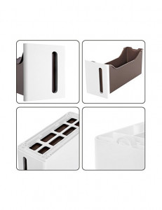 Dulap de depozitare cu sertare, Songmics, Alb/Maro, 45 x 17 x 83 cm, KFR08WT - Img 6