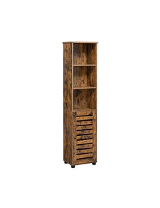 Dulap de depozitare pentru baie, Vasagle, Maro Rustic, 40 x 30 x 167 cm, BBK160X01 - Img 2