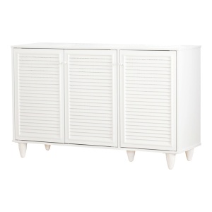 Dulap de pantofi Ronan, alb, 105x35x66 cm - Img 2