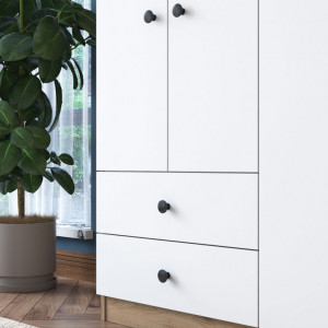 Dulap haine Model BA108-2067, Nuc/Alb, 120x42.5x170 cm - Img 8