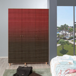 Dulap haine Model Mode-221, Multicolor, 135x52x192 cm - Img 2