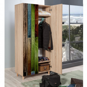 Dulap haine Model Stil, Multicolor, 90x52x192 cm - Img 4