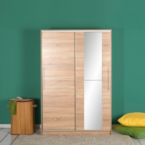 Dulap haine Model SWD-512-SN-2, Stejar sonoma, 120x40x187 cm - Img 1