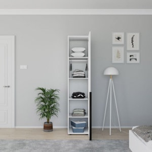 Dulap haine Oryana, alb, 45x62x210 cm - Img 2