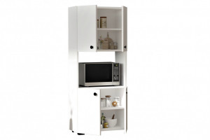 Dulap Model Ayaz, Alb, 60x31.4x140 cm - Img 2