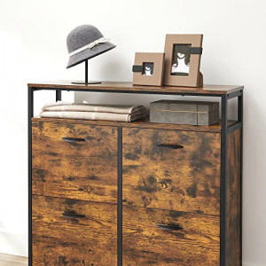 Dulap Pantofi Model Jacob, Negru, 98.3x30x96.5 cm - Img 6