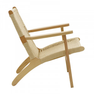 Fotoliu Chiara lemn de fag culoare lemn natural - scaun franghie culoare lemn naturala 70x68x75cm - Img 3