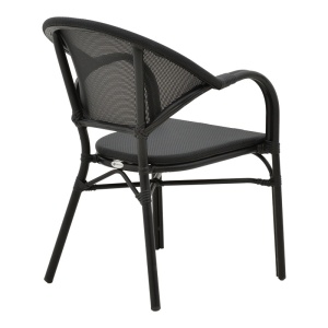 Fotoliu de exterior, Model Elyza, culoare negru, aluminiu si textil, 57x62x84 cm - Img 10