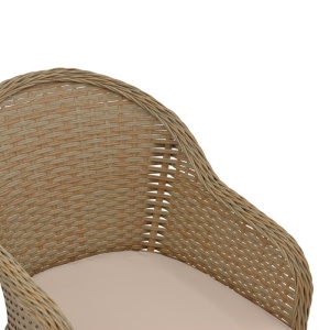 Fotoliu de exterior, Model Hadrian, culoare maro, rattan si textil, 70x57x85 cm - Img 14