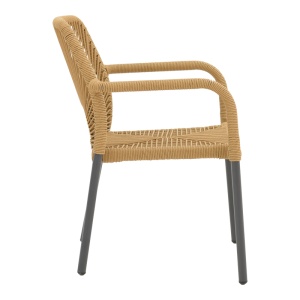Fotoliu de Gradina Model Norture, Natural/Antracit, 57x63x82 cm - Img 3