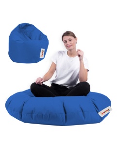 Fotoliu de grădină tip Bean Bag Model Iyzi 100, Albastru - Img 1