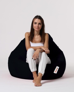 Fotoliu de Grădină tip Bean Bag Model Premium XXL, Negru - Img 6