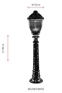 Lampadar de exterior 68210 Maro 100x23 cm - Img 3