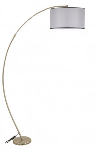 Lampadar Misra Mat Krom Lambader Silindir Acik Hasir Gri Abajurlu Gri Deschis - Img 2
