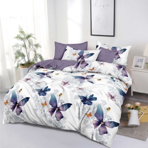 Lenjerie 6 Piese cu Elastic 180x200, Flutter