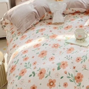 Lenjerie creponata cu elastic 140x200 cm, Leora (Finet) - Img 2