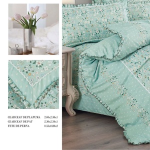 Lenjerie cu Broderie si Volanase Lush, 4 Piese (Finet) - Img 2