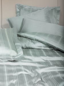 Lenjerie de pat dublu, Bambus Model Bamboo Stripe Mint - Img 3