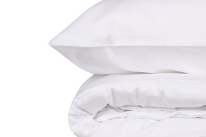 Lenjerie de pat dublu, Bumbac 100% Satinat Model Elegant White - Img 4