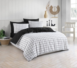 Lenjerie de pat dublu Model Artus Black