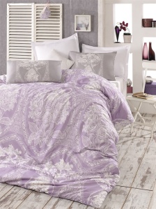 Lenjerie de pat dublu Model Madam Lili Lilac