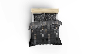 Lenjerie de pat dublu Model Trace Anthracite - Img 2