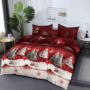 Lenjerie de pat Finet Christmas Elegance V3, 6 piese, cearșaf cu elastic 180 × 200 cm