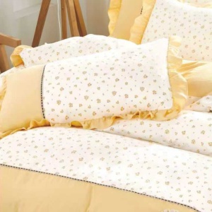 Lenjerie Finet cu Broderie si Volanase, 4 Piese Melor Vanilla - Img 2