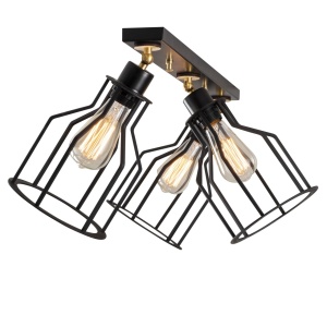 Lustra Alacati Negru 72x17x30 cm - Img 3