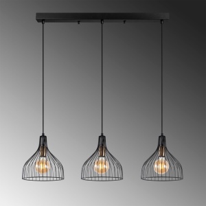 Lustra Cafu Negru 94x25x121 cm - Img 4