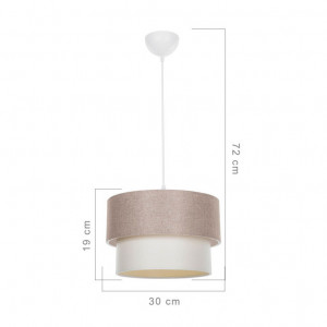 Lustra cu o singura lumina PWL-1194, E27 bej, 30x72 cm - Img 3