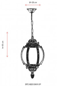 Lustra de exterior BFE-68203-BKR-OP Maro - Img 3
