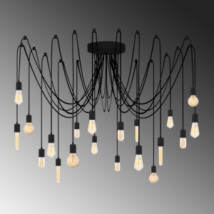Lustra Kabluni Negru 246x246x102 cm - Img 6