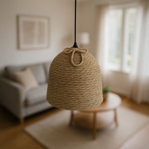 Lustră Lamper, natural, 34x87 cm - Img 2