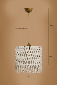 Lustra YL557 Crem 30x25x65 cm - Img 2