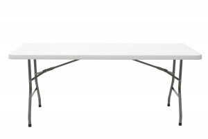 Masa de camping pliabila profesionala Aprilia - singura bucata gri deschis 183x76x74cm - Img 4