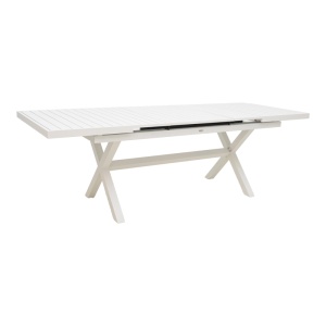 Masa de Gradina Model Dagyn, Alb, 180-240x90x76 cm - Img 2