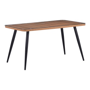 Masa de Gradina Model Naoki, Natural/Negru, 140x80x78 cm - Img 1