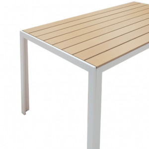 Masa de Gradina Nares Alb - Natural 140x80x72.5 cm - Img 3