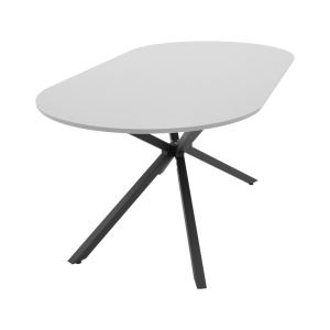 Masă Lerdion, gri/negru, 180x90x75 cm - Img 4