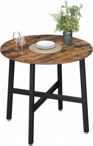 Masa Model Blaze, 80x80x75 cm, Maro Rustic/Negru - Img 2