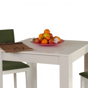 Masa Model Lucia, 90x90x78 cm, Alb lucios - Img 3